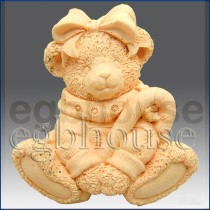 Bear with Candy Cane - 3D Soap and Candle Mold