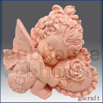 Valentine Angel Girl set2 - Detail of high relief sculpture